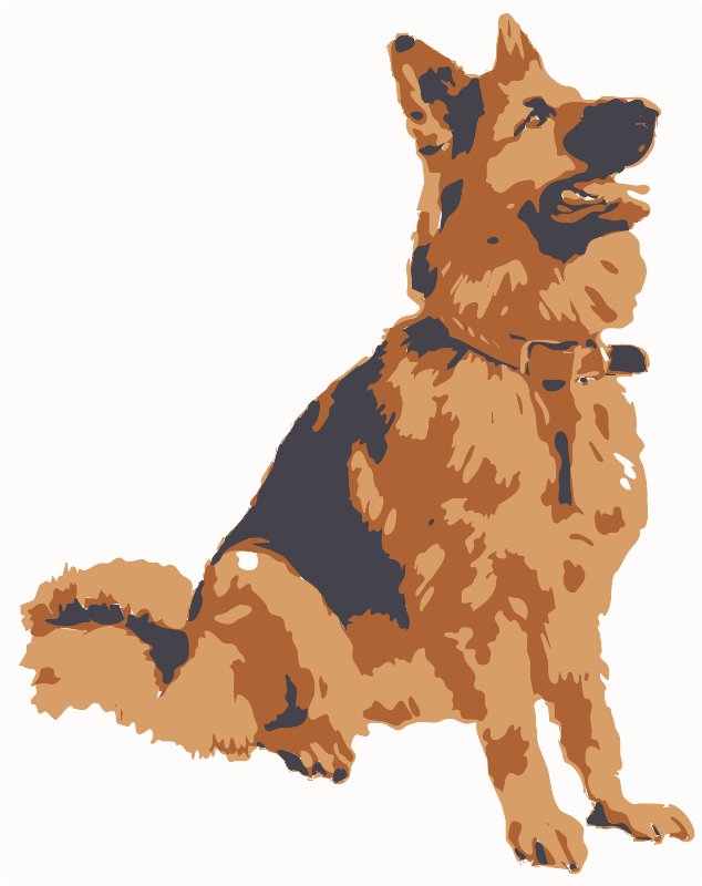 Stencil of German Shepherd