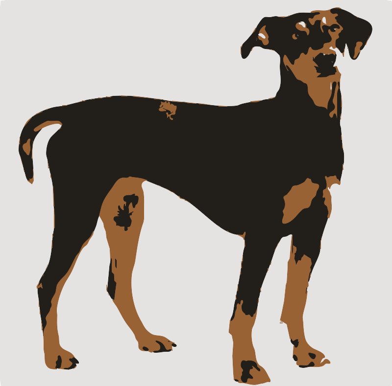 Stencil of Doberman