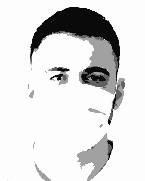 Stencil of Man Wearing Mask