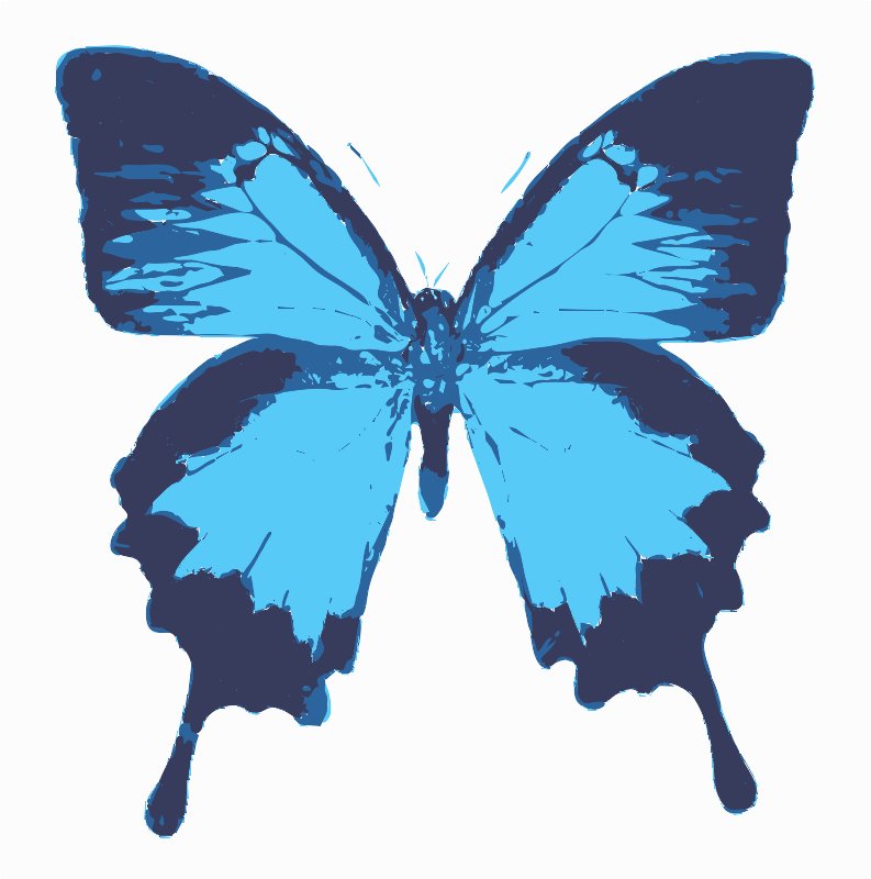 Stencil of Ulysses Butterfly
