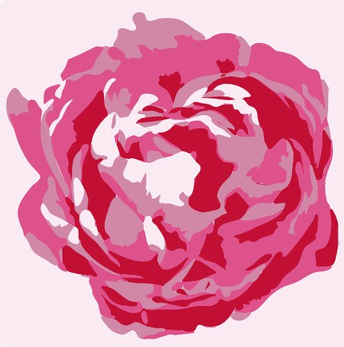 Stencil of Peony