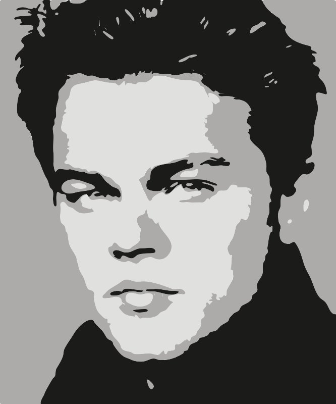 Stencil of Leonardo DiCaprio