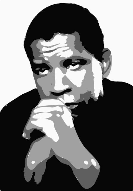 Stencil of Denzel Washington