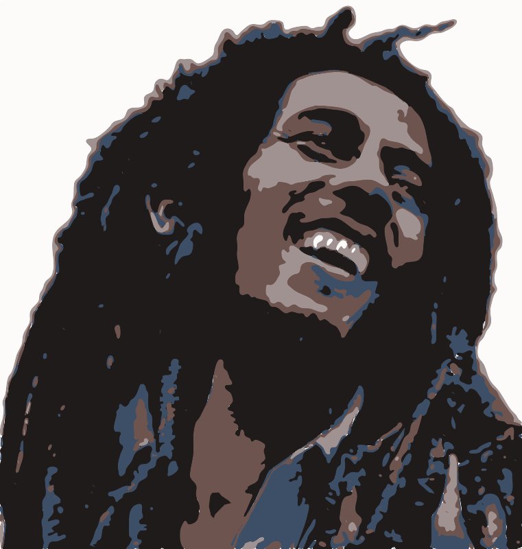 Stencil of Bob Marley