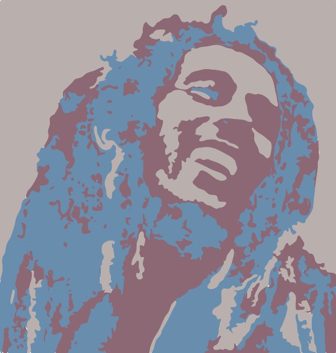 Stencil of Bob Marley