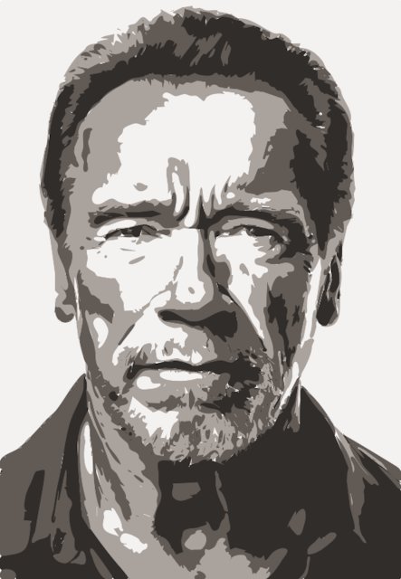 Stencil of Arnold Schwarzenegger
