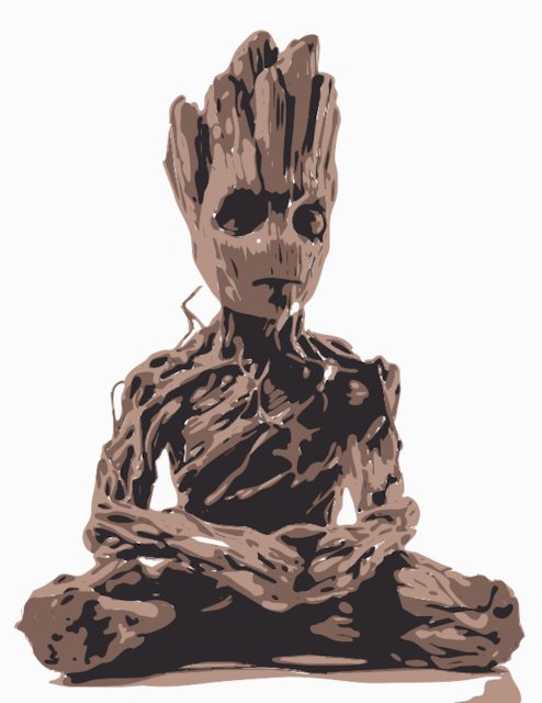 Stencil of Groot