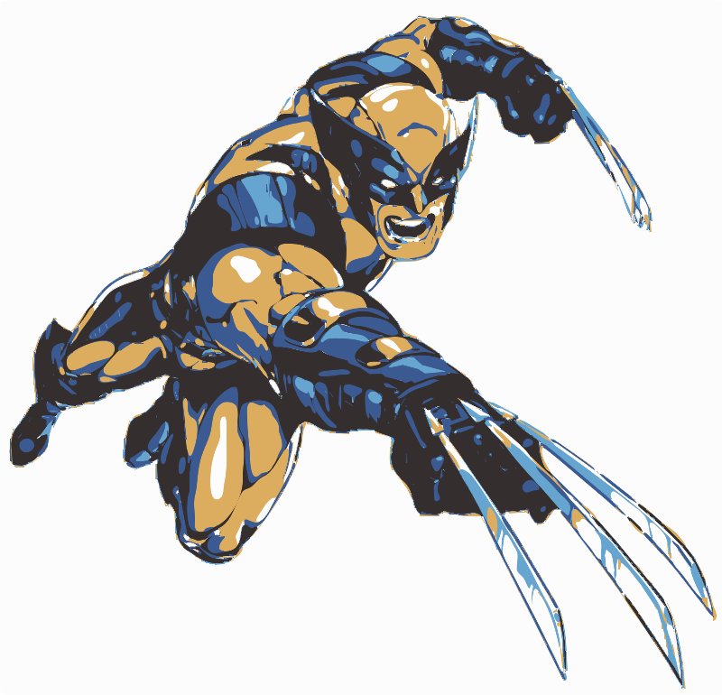 Stencil of Wolverine Lunging