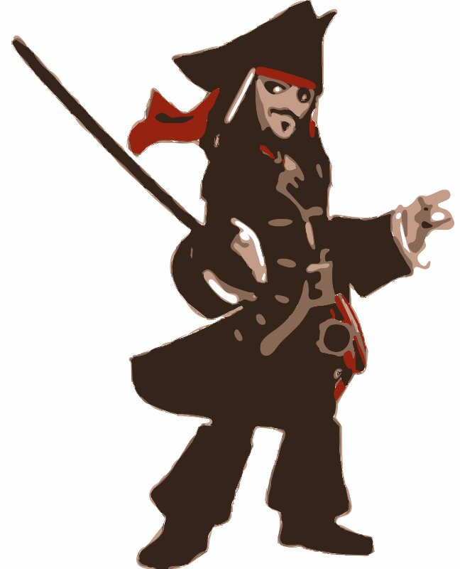 Stencil of Jack Sparrow