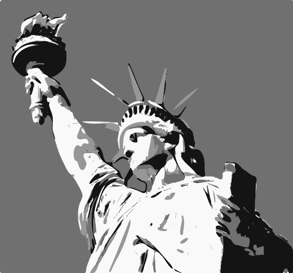 Stencil of Statue of Liberty