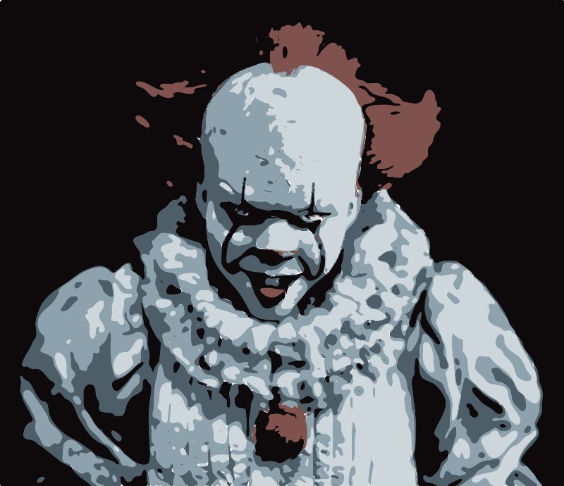 Stencil of Pennywise