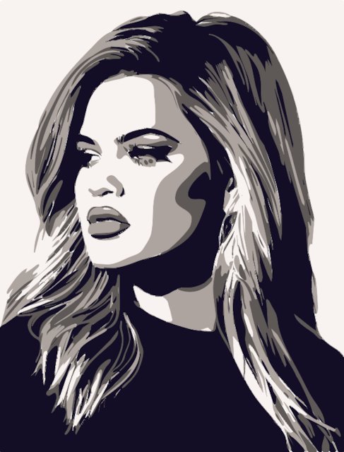 Stencil of Khloe Kardashian