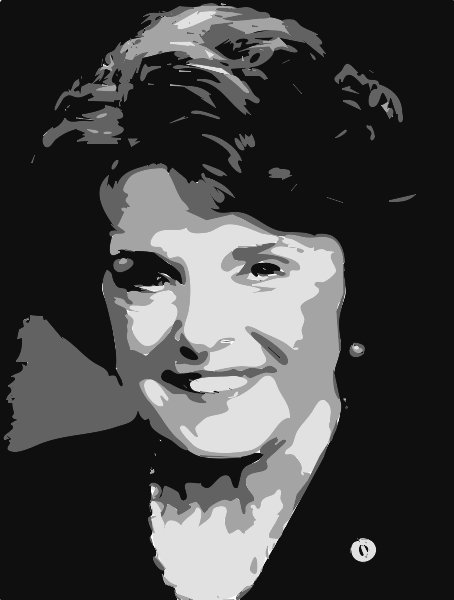 Stencil of Dianne Feinstein