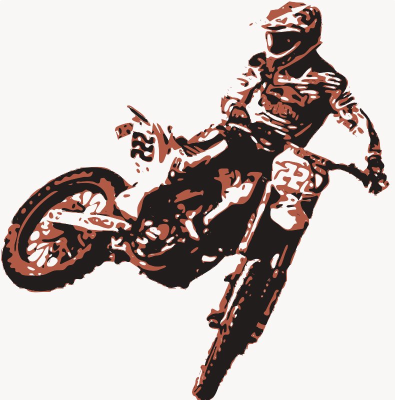 Stencil of Motocross