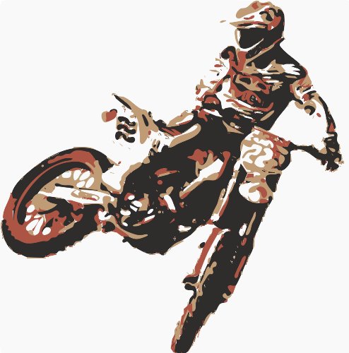 Stencil of Motocross
