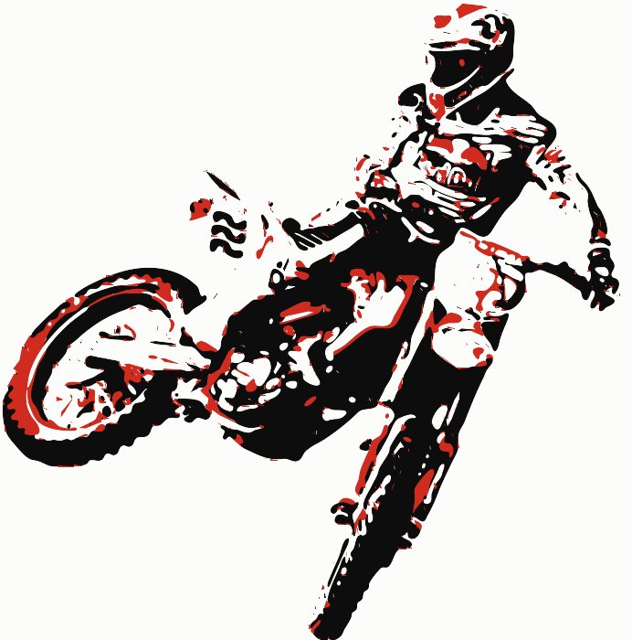 Stencil of Motocross