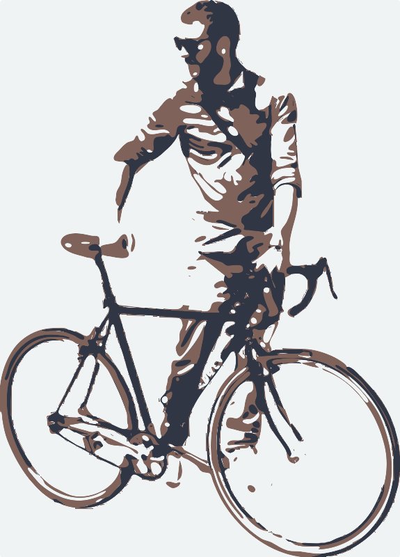 Stencil of Bike Dude