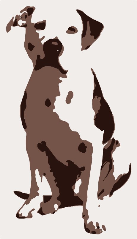 Stencil of Pit Bull