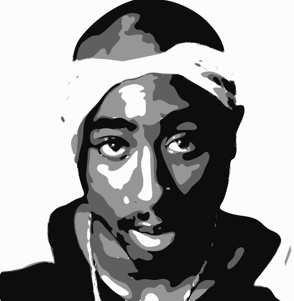 Stencil of Tupac