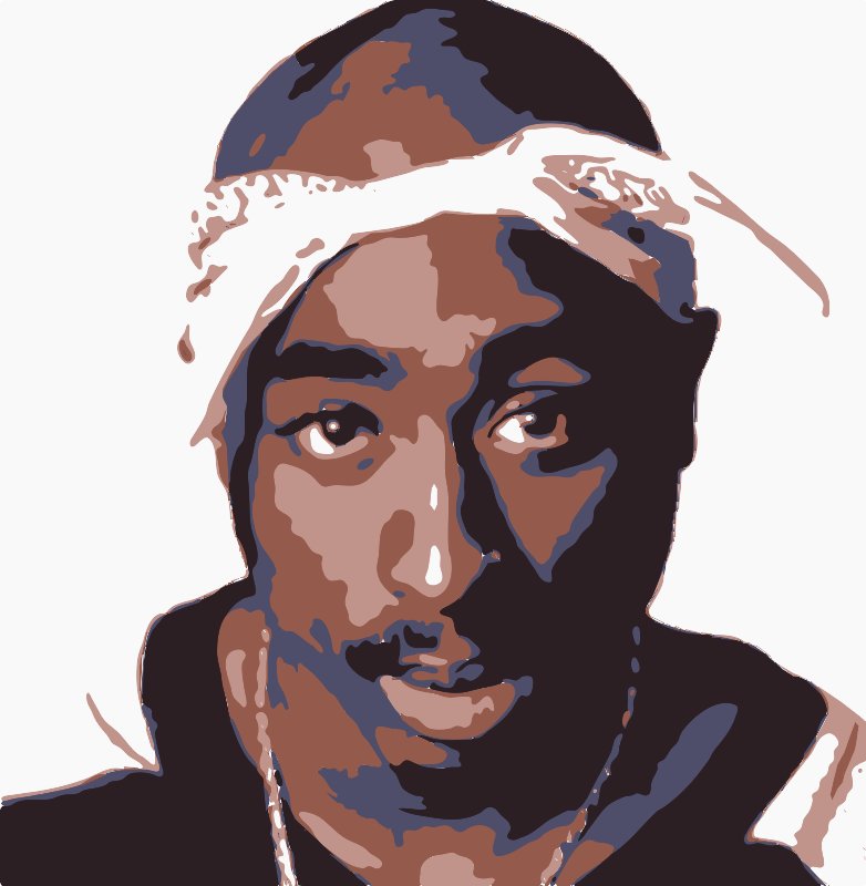 Stencil of Tupac