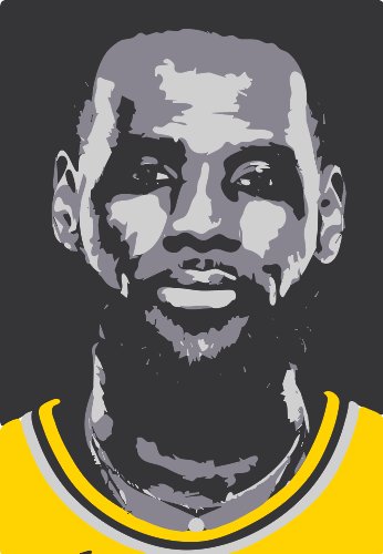 Stencil of LeBron James