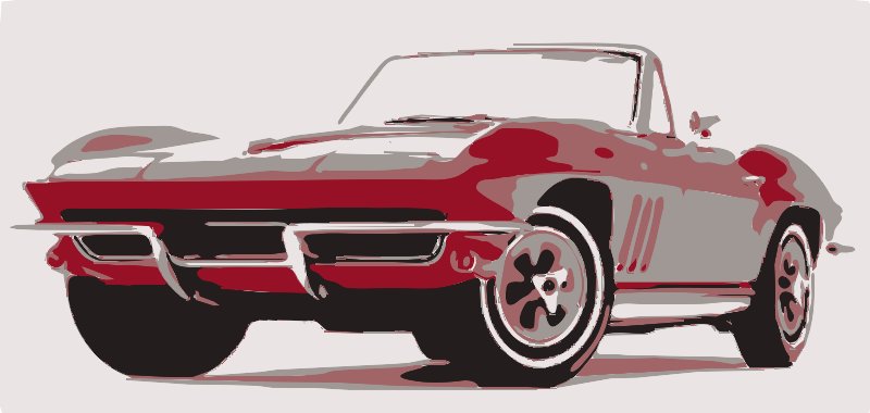 Stencil of Corvette