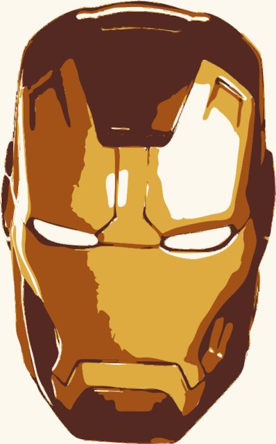 Stencil of Ironman Helmet