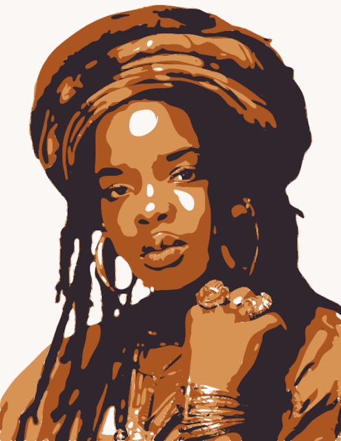 Stencil of Lauryn Hill