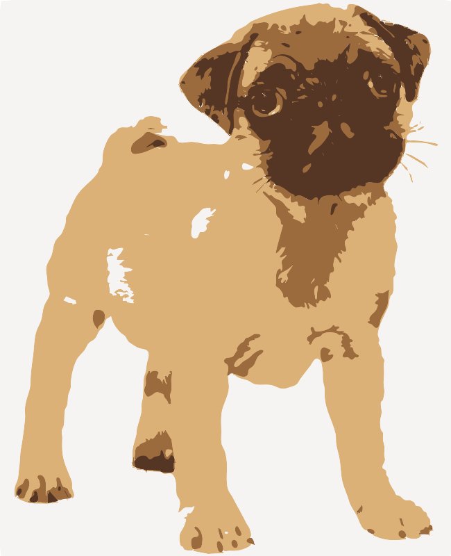 Stencil of Pug Puppy