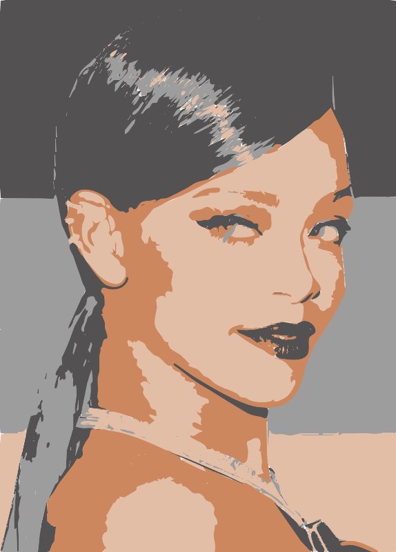 Stencil of Rihanna Profile