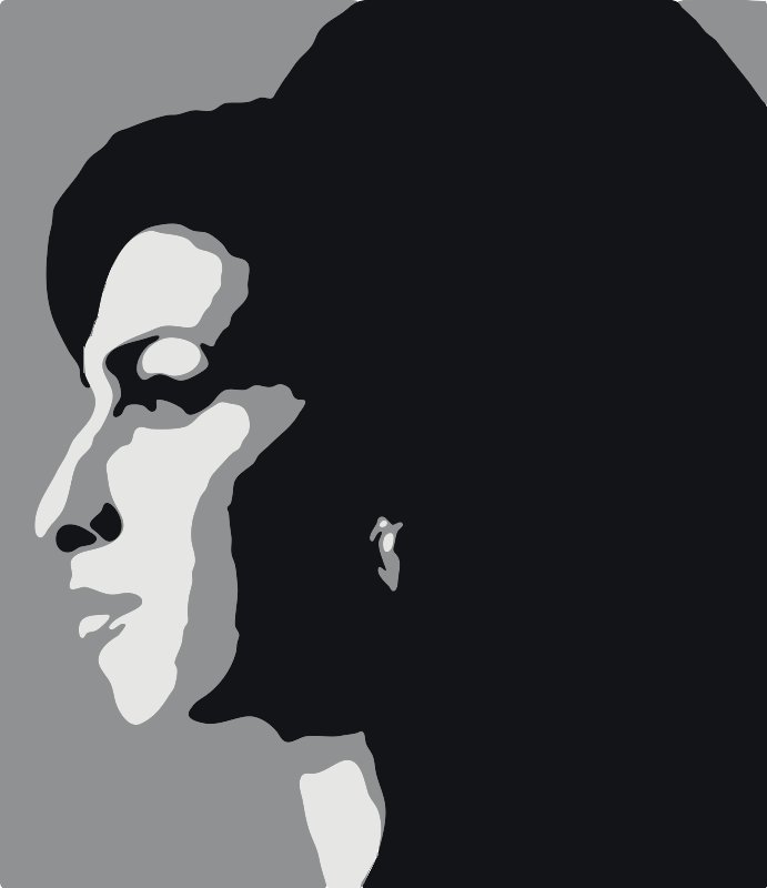 Stencil of Amy Winehouse