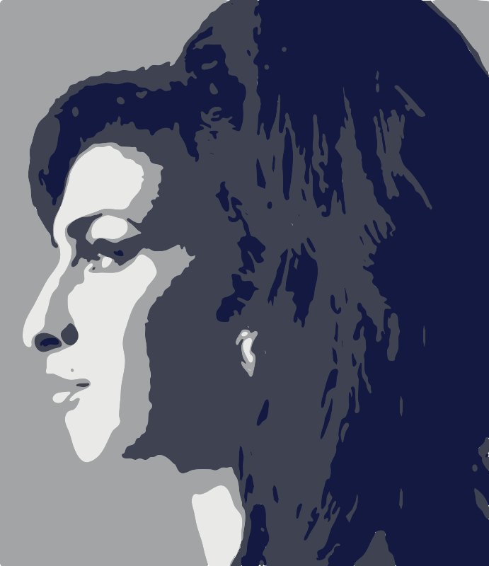 Stencil of Amy Winehouse