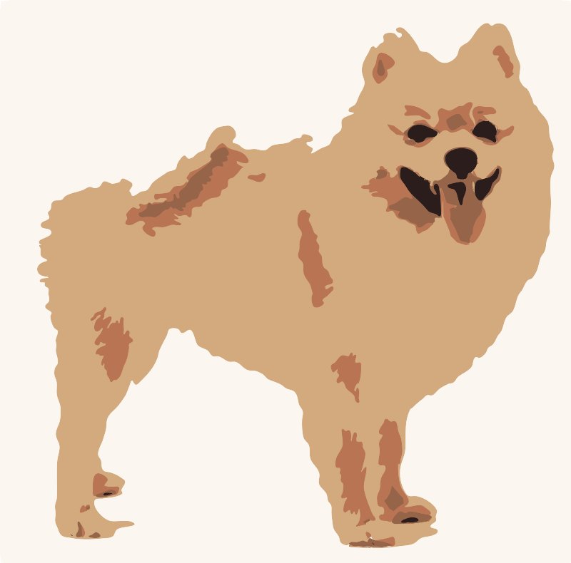 Stencil of Pomeranian