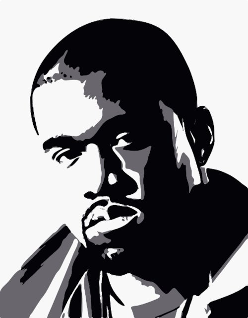 Stencil of Kanye West