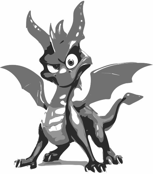 Stencil of Spyro the Dragon