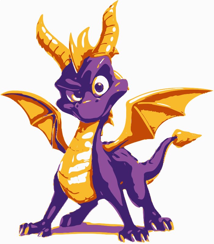 Stencil of Spyro the Dragon