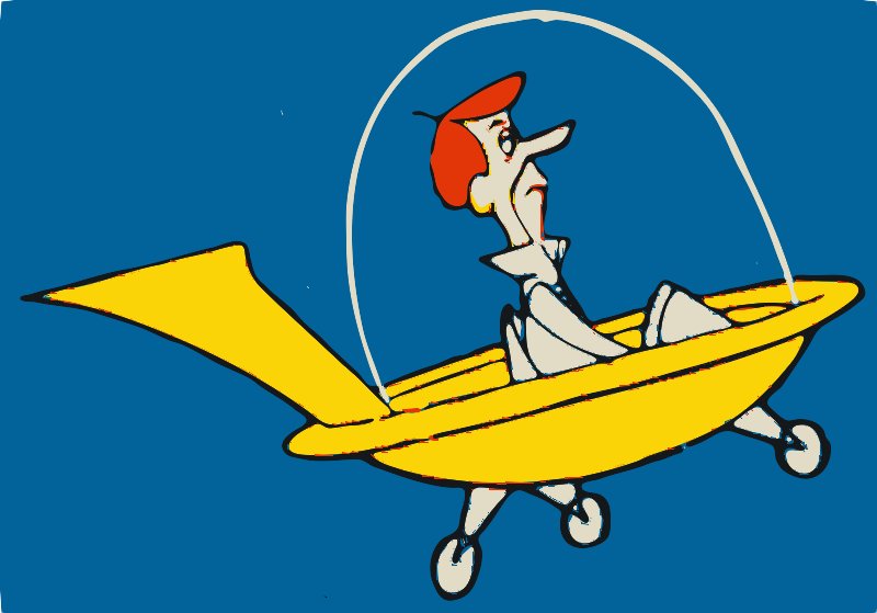 Stencil of George Jetson Takeoff