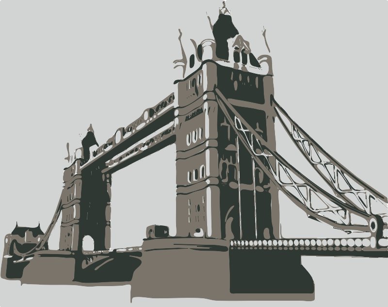 Stencil of London Bridge