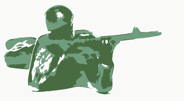 Stencil of Sharpshooter Crouch