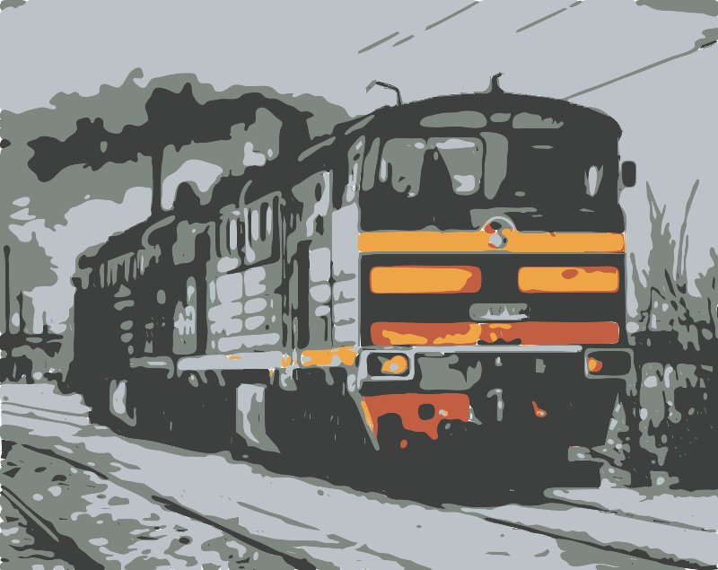 Stencil of Locomotive