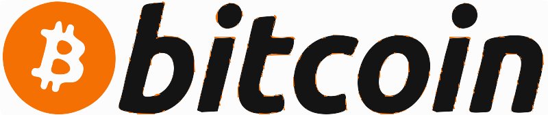 Stencil of Bitcoin