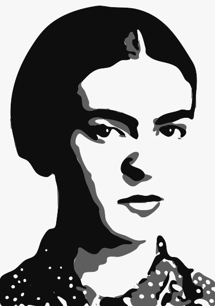 Stencil of Early Frida Kahlo