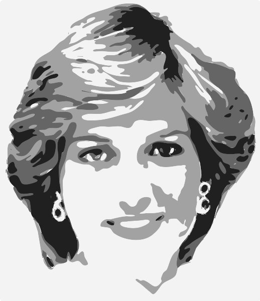 Stencil of Princess Di