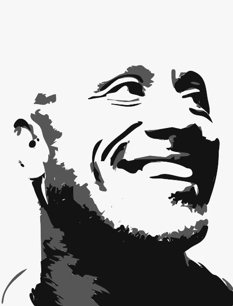 Stencil of Dwayne Johnson Smile