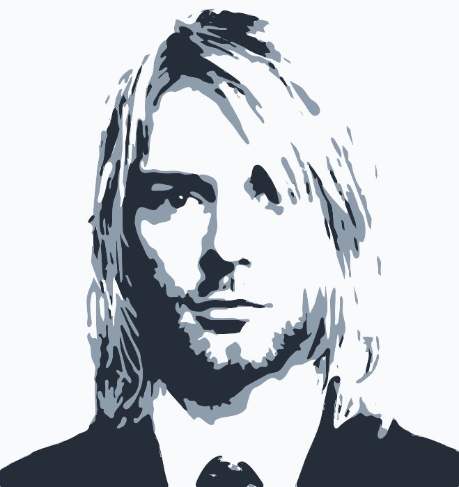 Stencil of Kurt Cobain