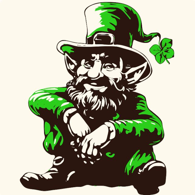 Stencil of Irish Leprechaun