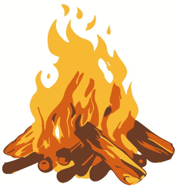 Stencil of Campfire