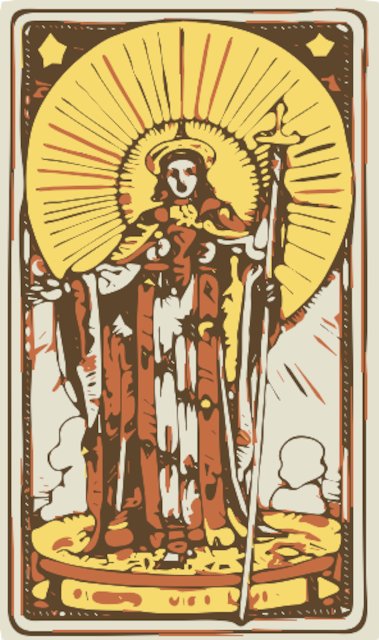 Stencil of Tarot Card