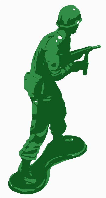 Stencil of Toy Soldier
