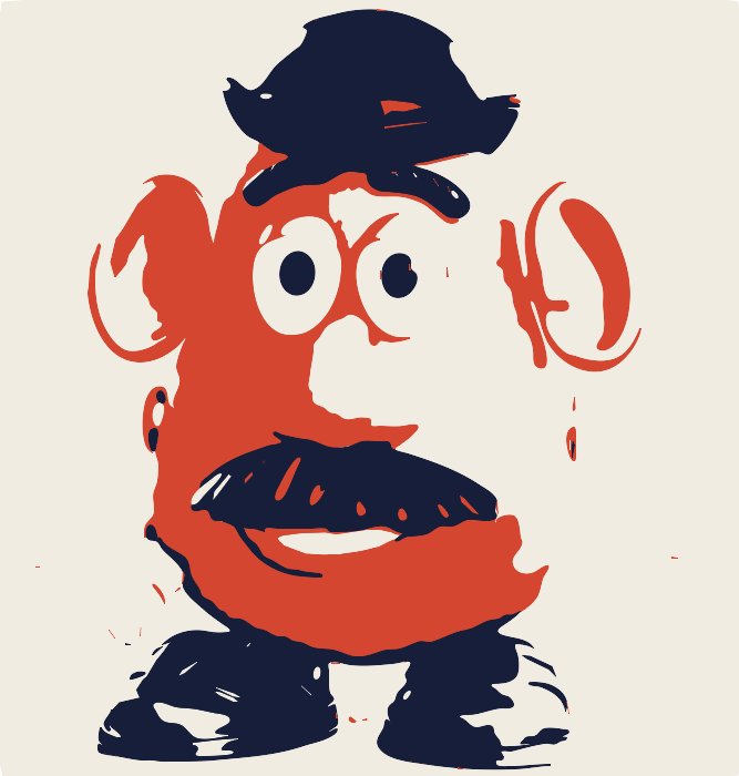 Stencil of Mr. Potatohead
